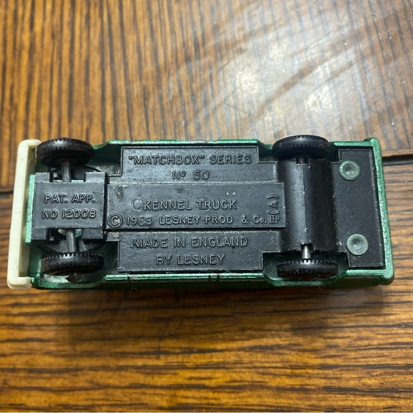 Vintage 1969 Green Lesney Matchbox Kennel Truck Series # 50 England No Top - Picture 7 of 8
